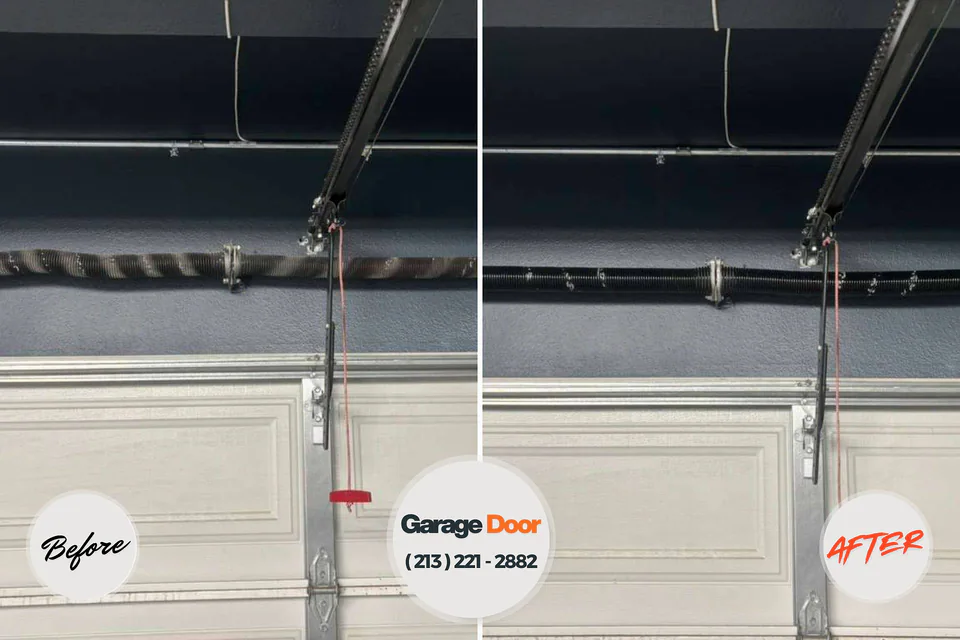 Before and after: garage door repair Curwensville, PA